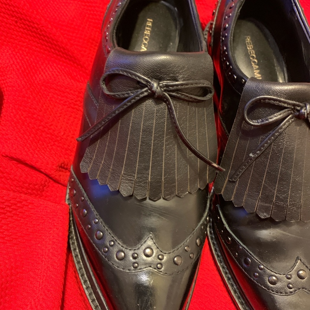 Rebecca Minkoff Black Brogue Women's Shoes